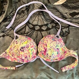 Victoria's Secret Multicolor Neon Push Up Bikini Top